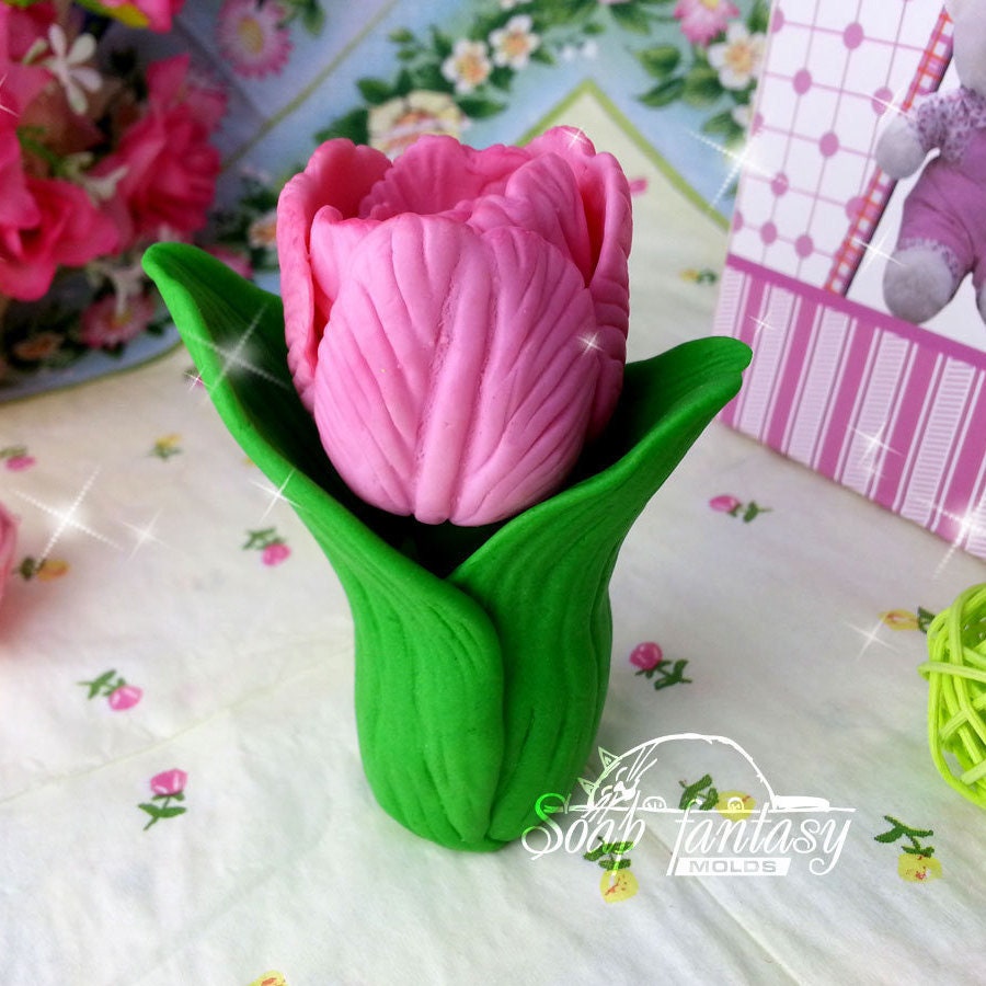 Tulip silicone mold for soap making
