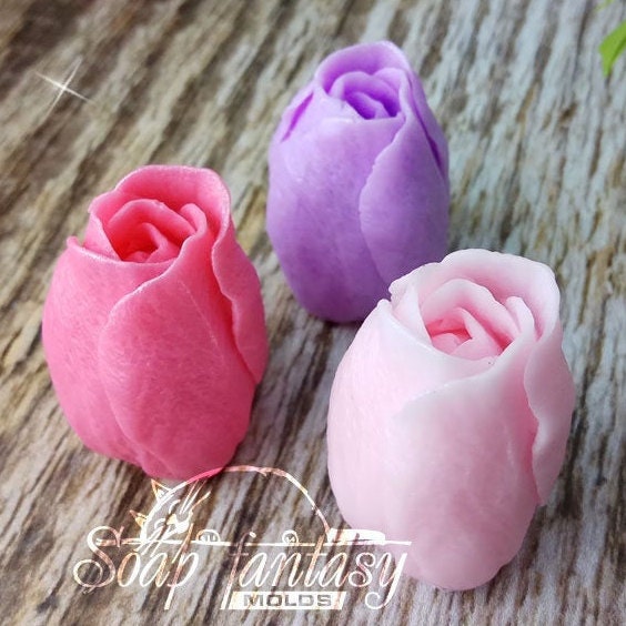 Mini rosebud "Carmen" silicone mold for soap making