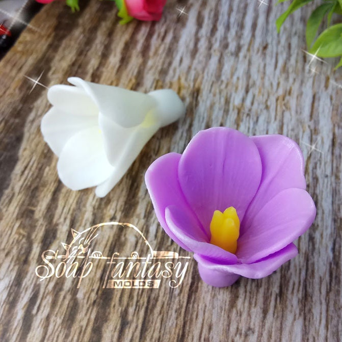 Tender crocus silicone mold for soap making