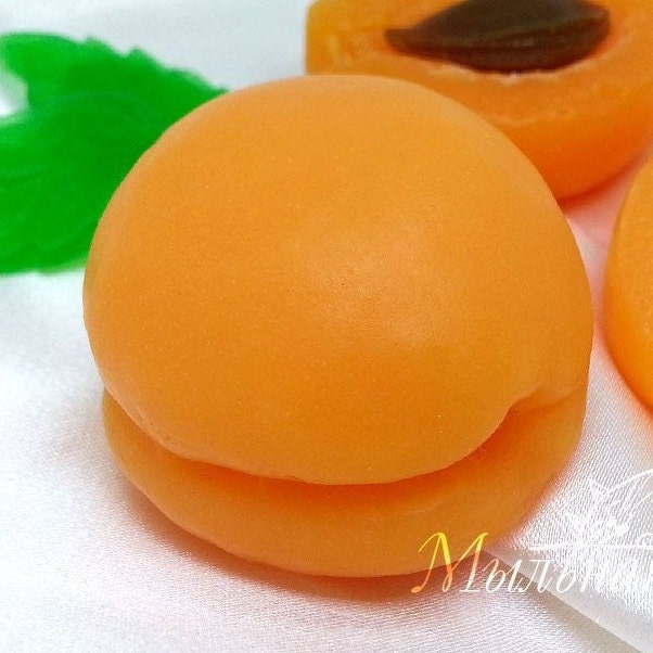 Apricot silicone mold (mould) for soap making and candle making