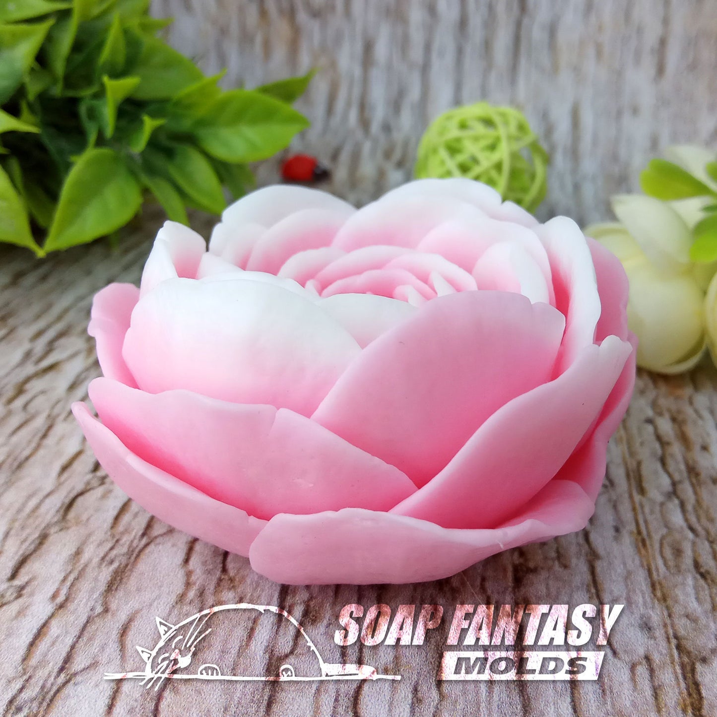Ranunculus "Elegance" flower silicone mold for soap making