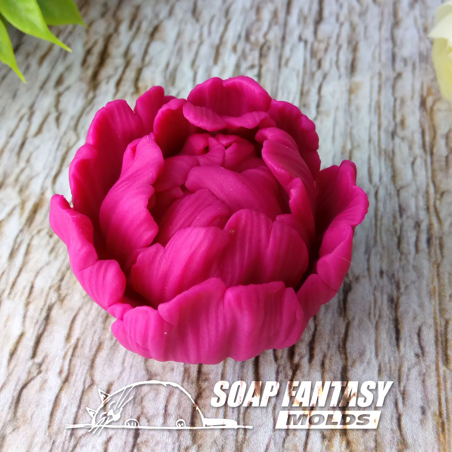 Peony bud "Sarah Bernhardt" silicone mold for soap making