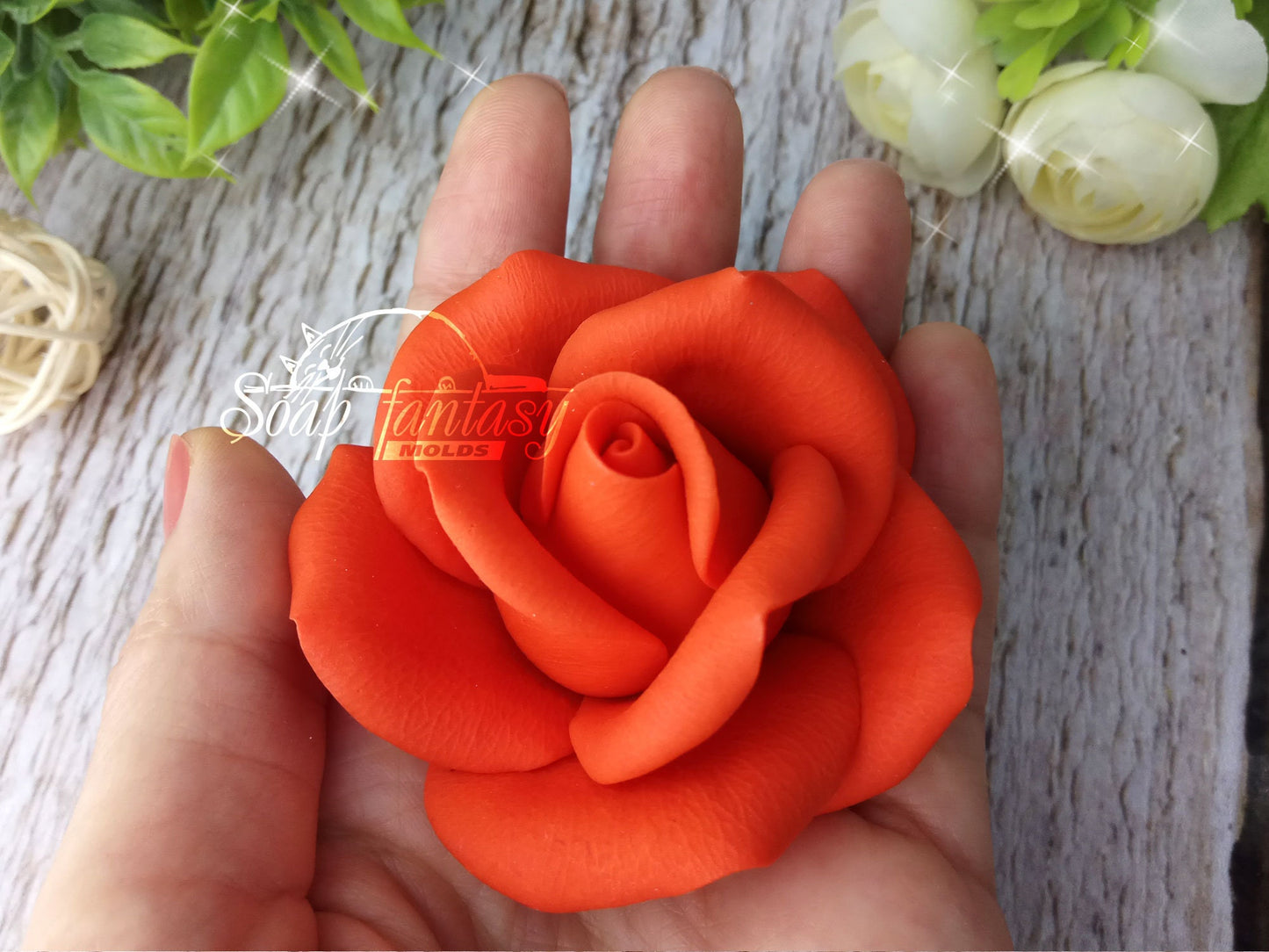 Rose "Red gold" Silicone Soap Mold - for soap making, Craft & Hobby