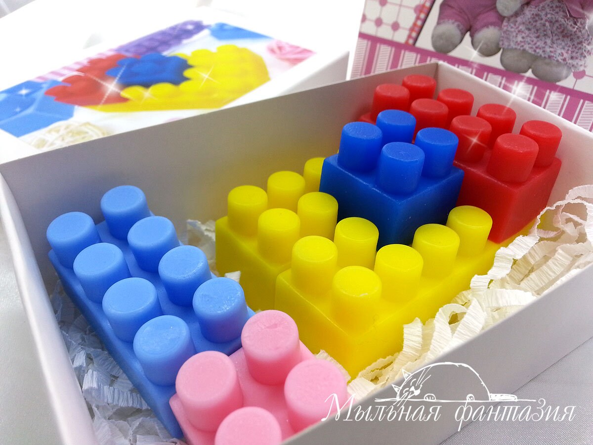 Toy building brick silicone mold for soap making