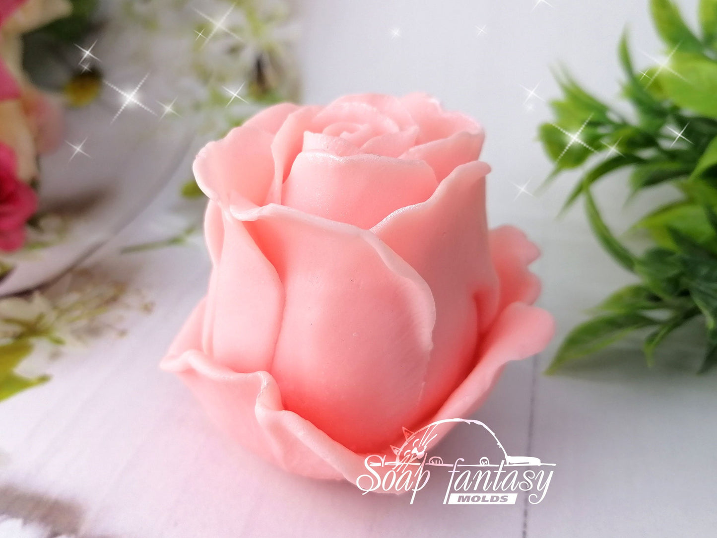 Champagne rose silicone mold for soap making