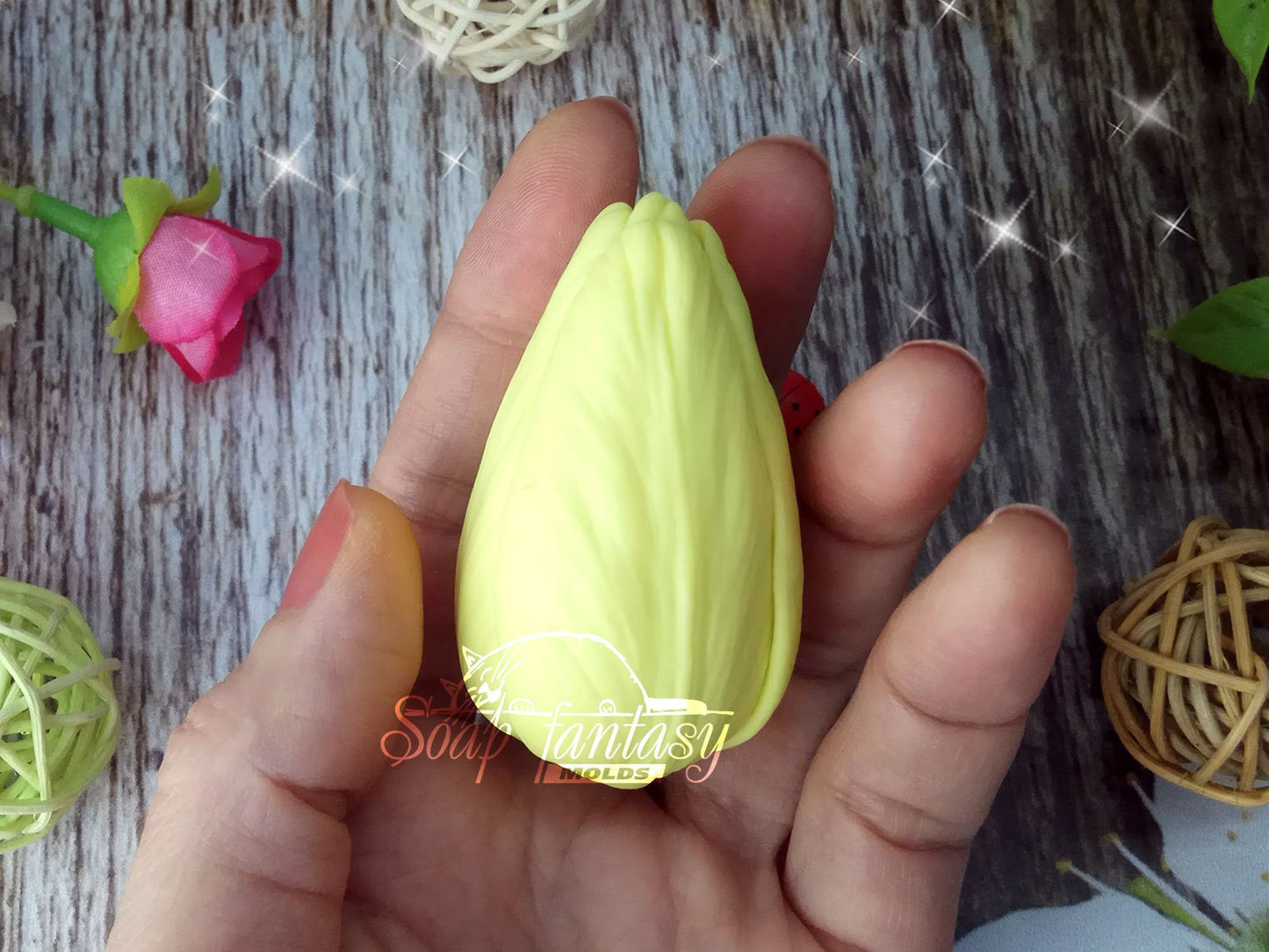 Tulip Sweetheart bud silicone mold for soap making