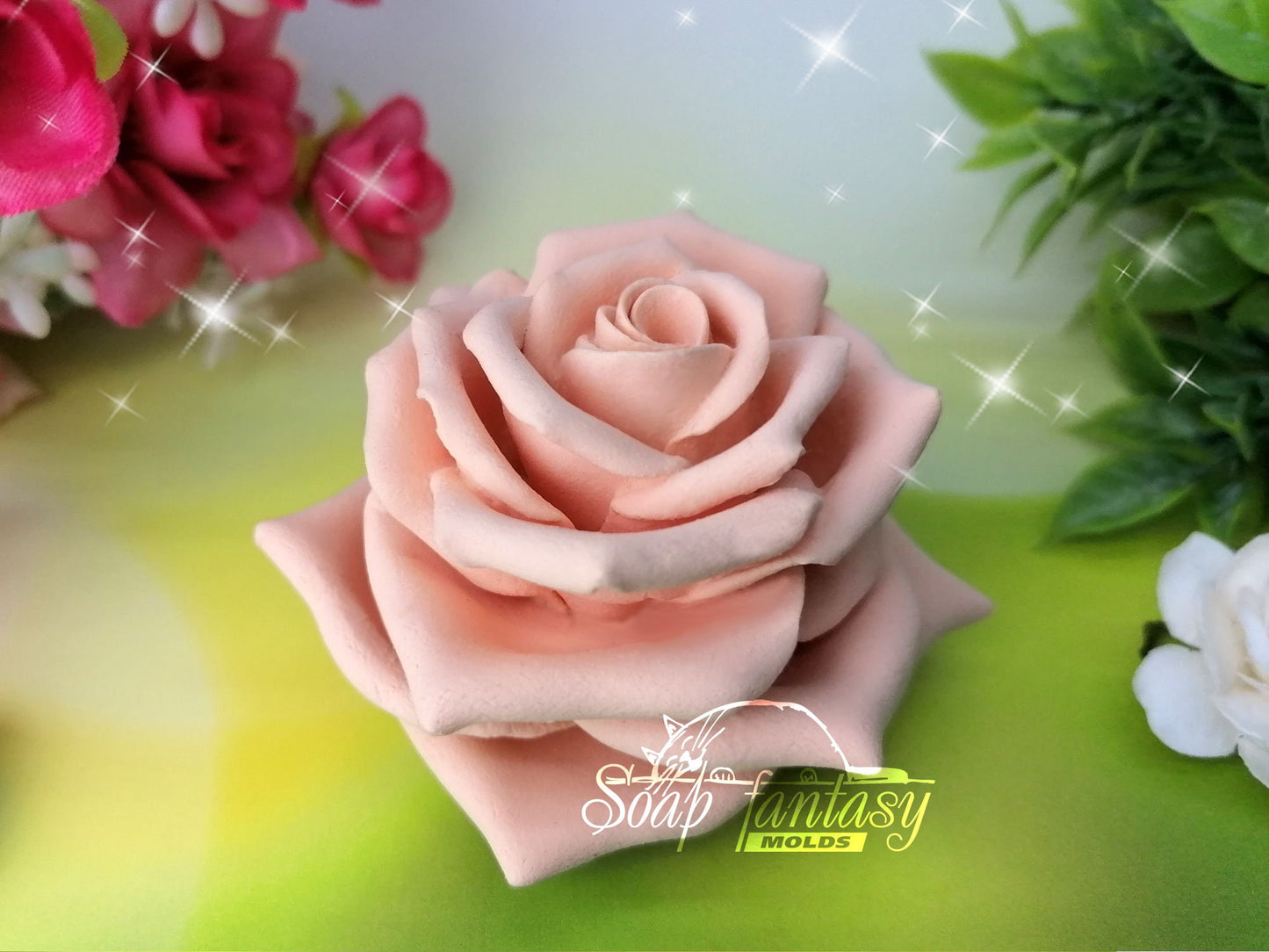 Scarlett rose silicone mold for soap making