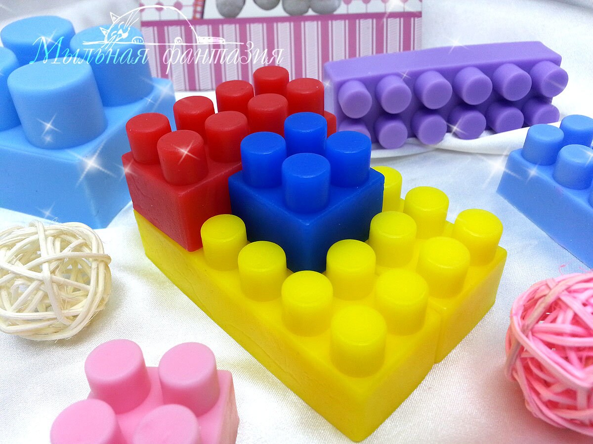 Toy building brick silicone mold for soap making