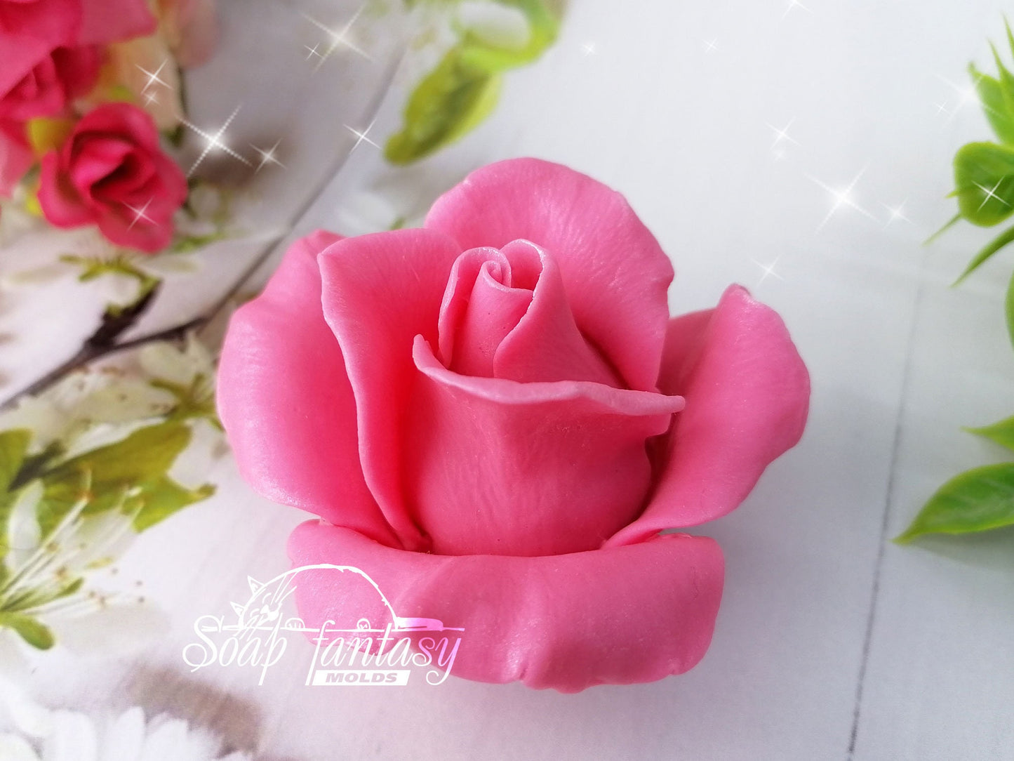 Rose "Malibu" silicone mold for soap making