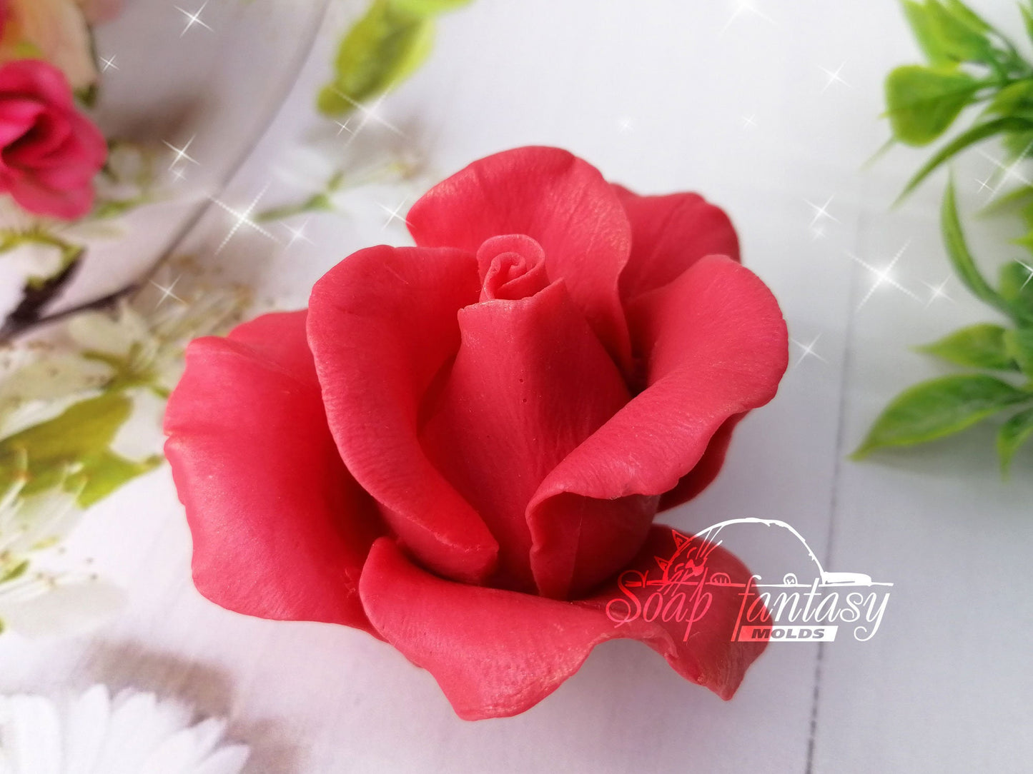 Rose "Malibu" silicone mold for soap making