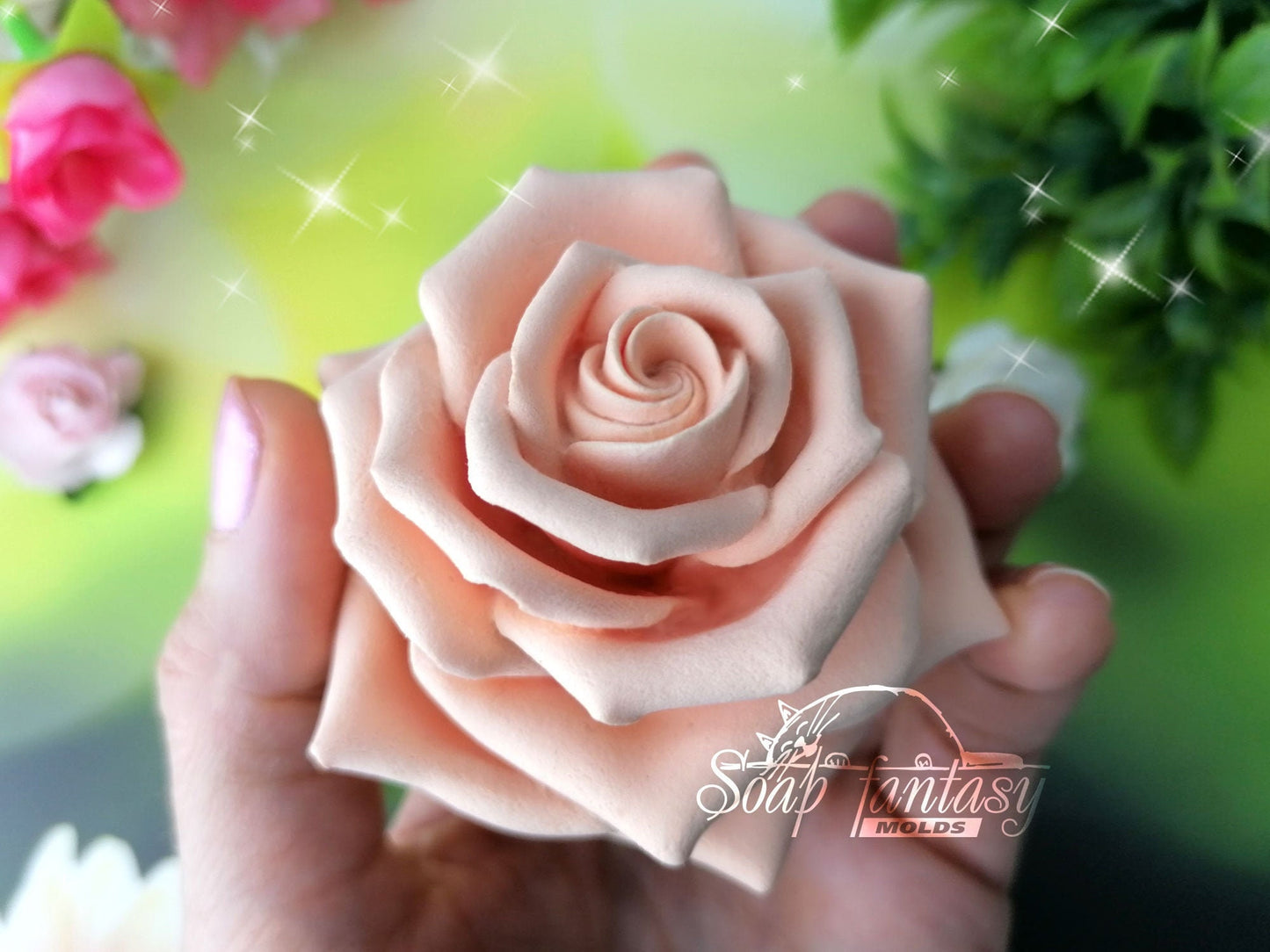 Scarlett rose silicone mold for soap making