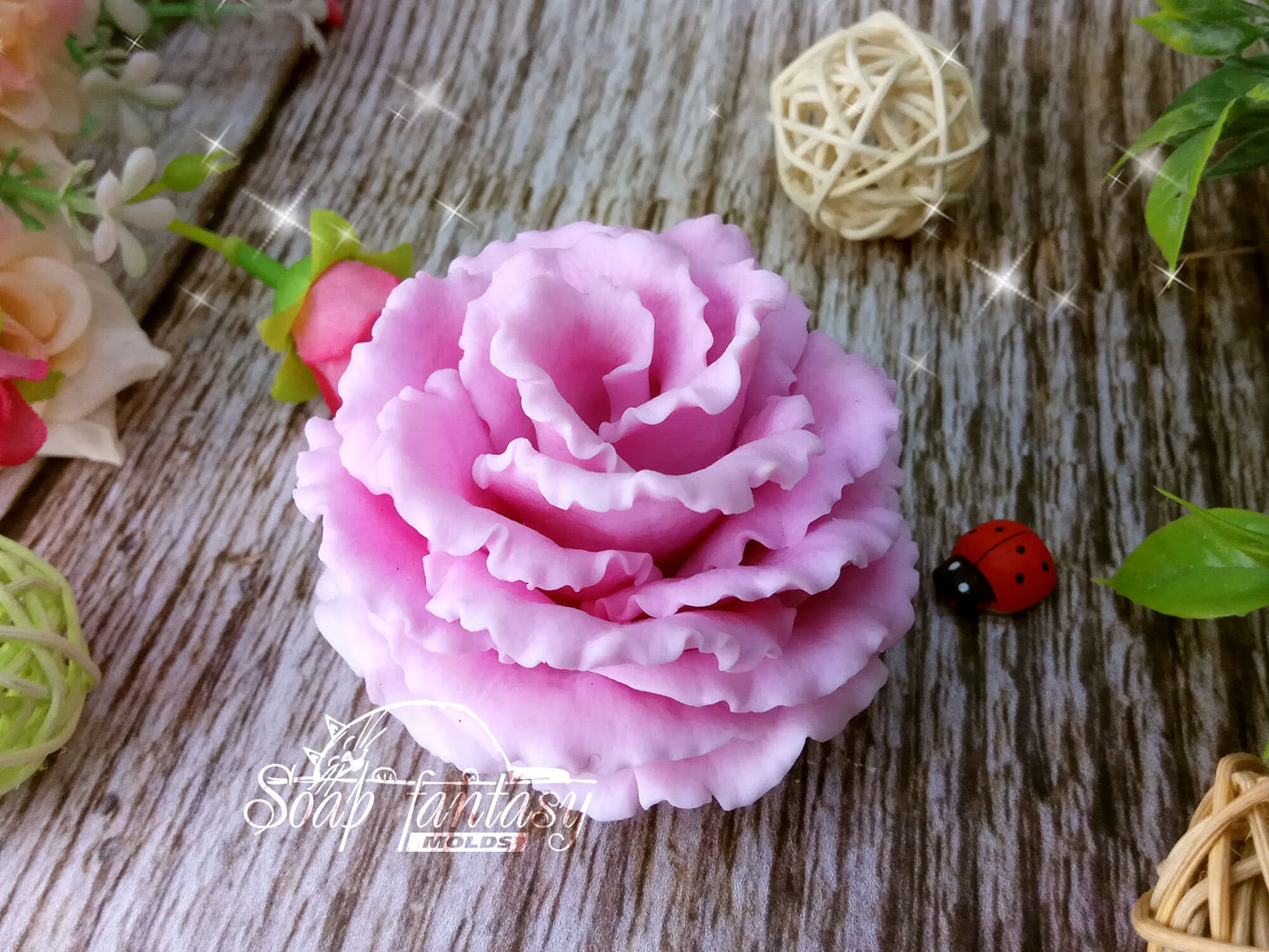 Eustoma Terry Lisianthus flower silicone mold (mould) for soap making and candle making