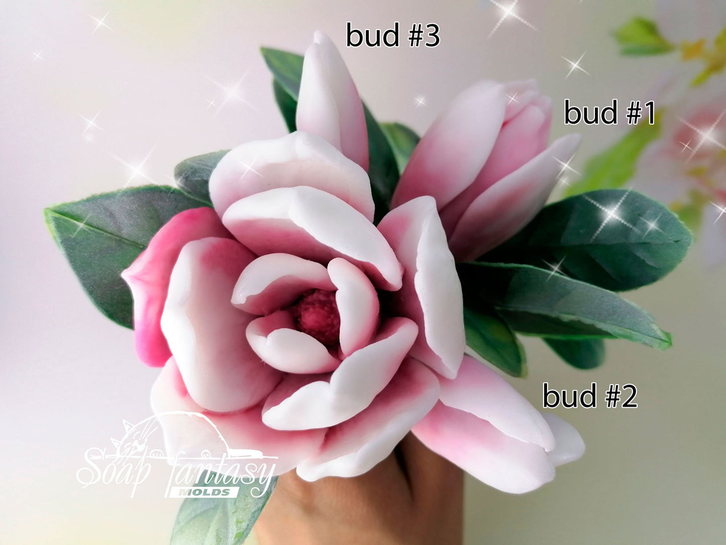 Magnolia soulangeana bud #1 silicone mold for soap making