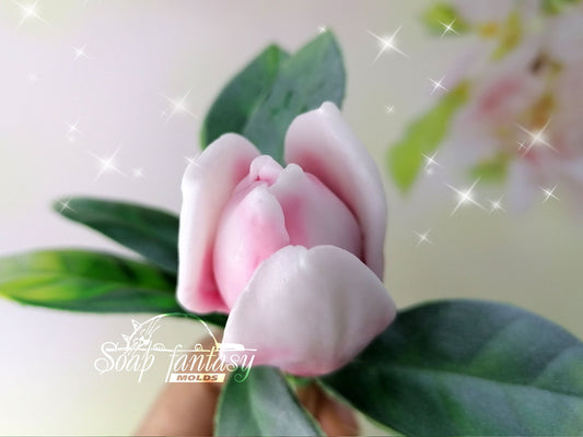 Magnolia soulangeana bud #1 Silicone Soap Mold - for soap making, Craft & Hobby