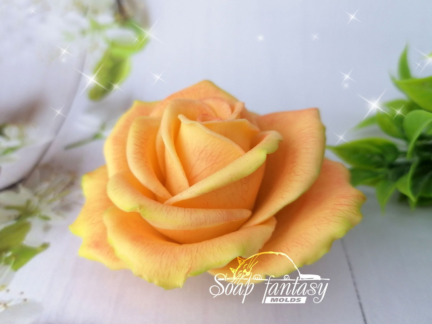 Rose "Sunrise" silicone mold for soap making