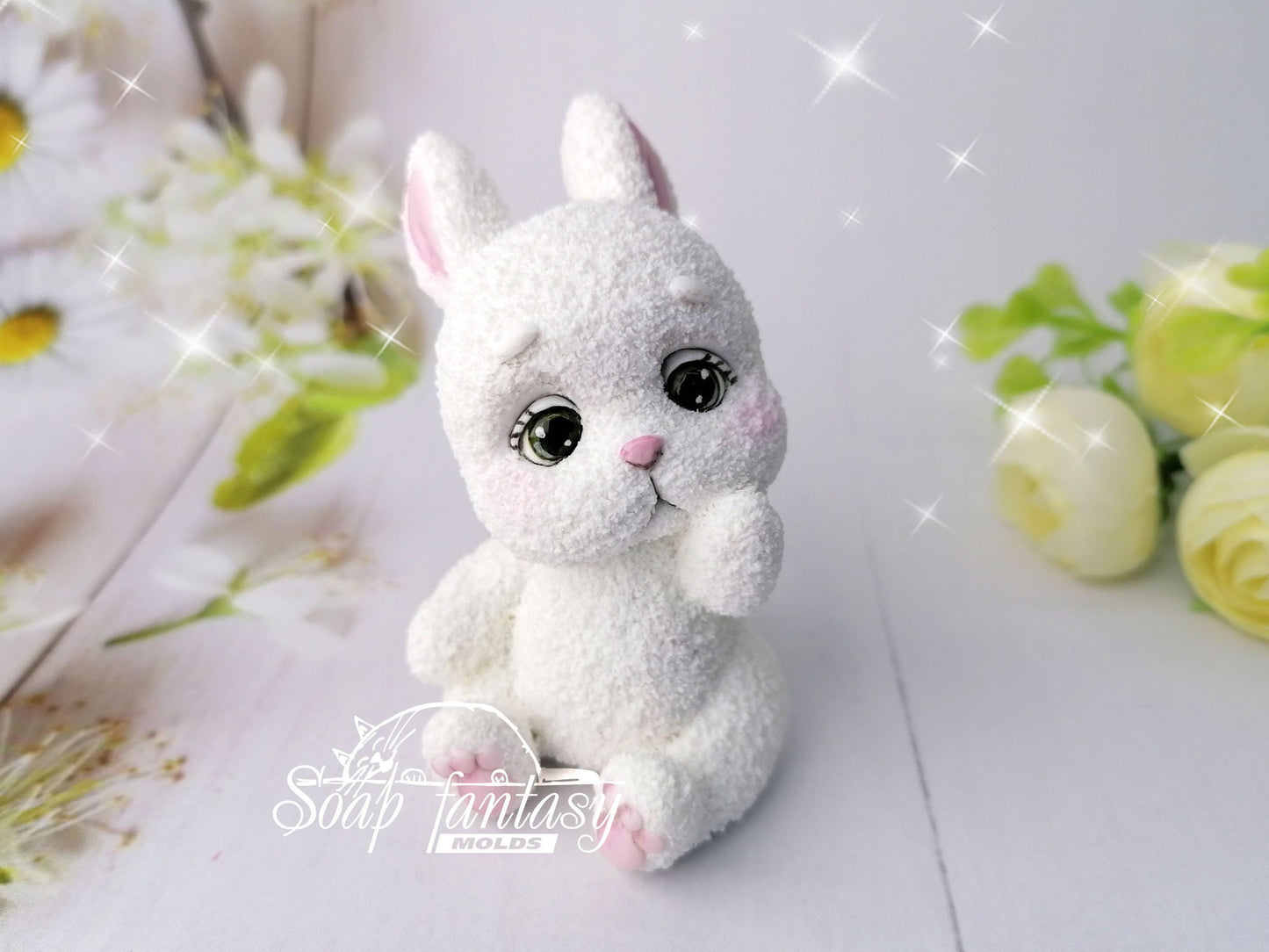 Miss you bunny silicone mold for soap making