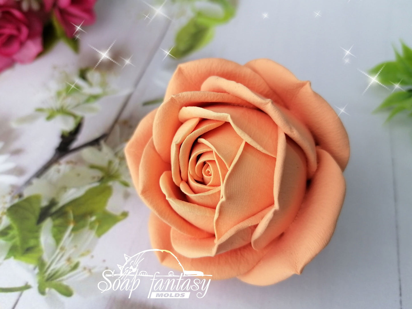 Rose "Annette" silicone mold for soap making
