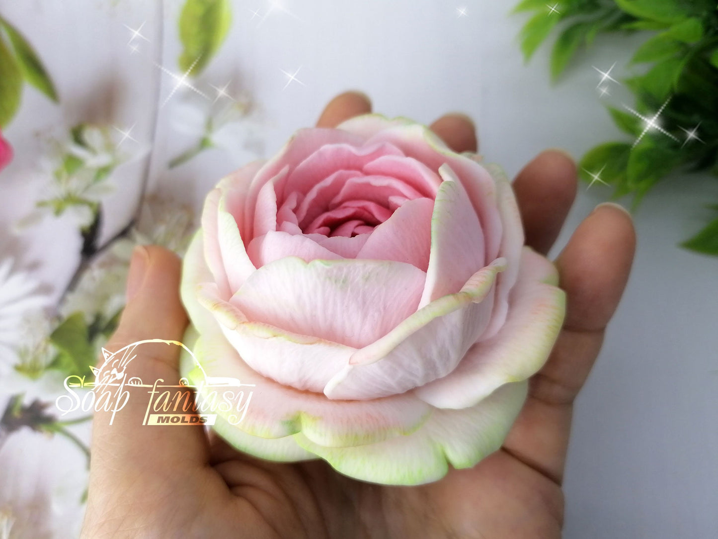 Tea Rose silicone mold for soap making