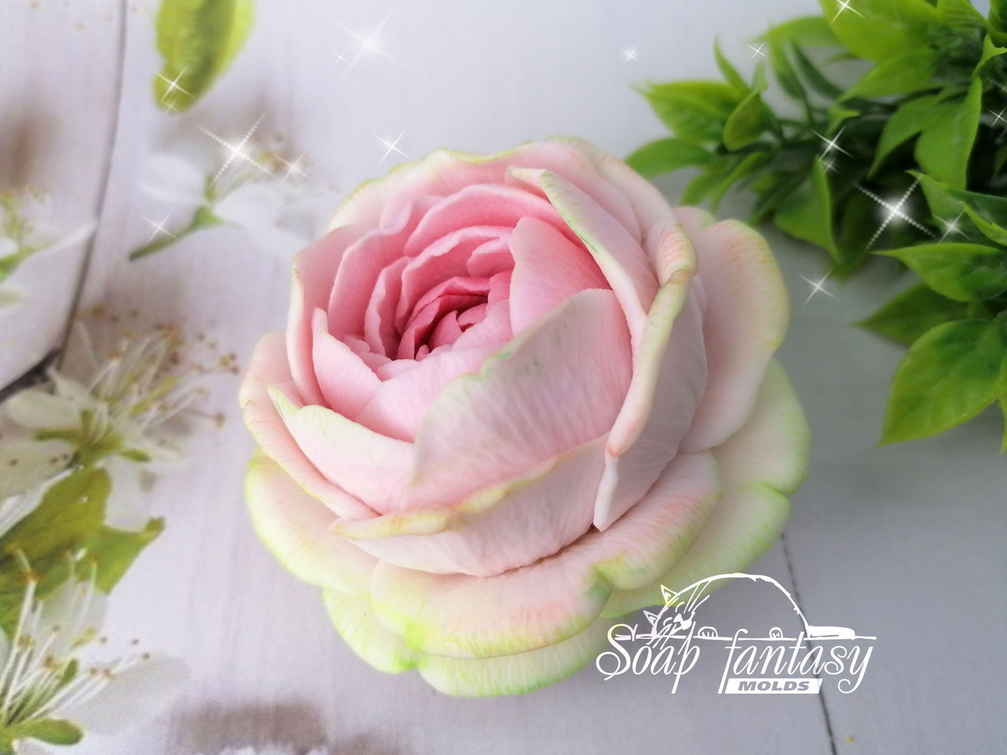 Tea Rose silicone mold for soap making