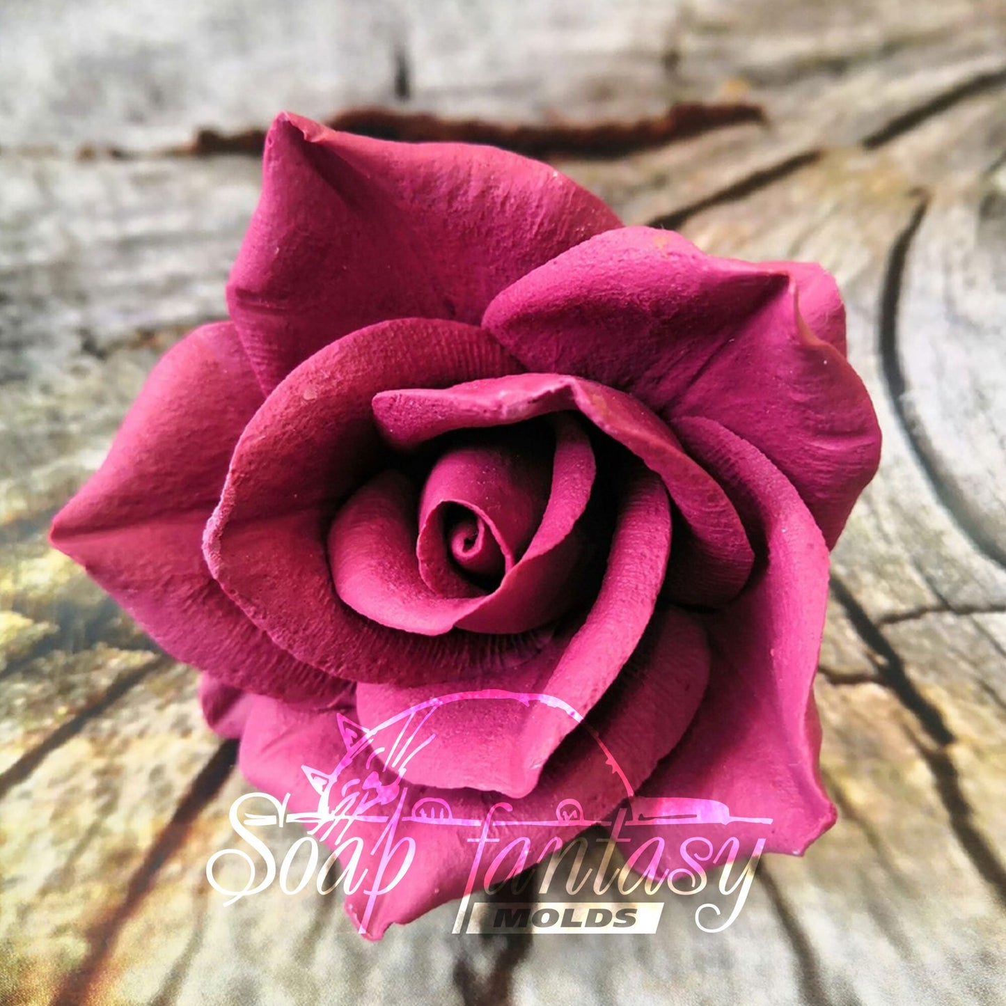 Medium rose "Velvet night" silicone mold for soap making