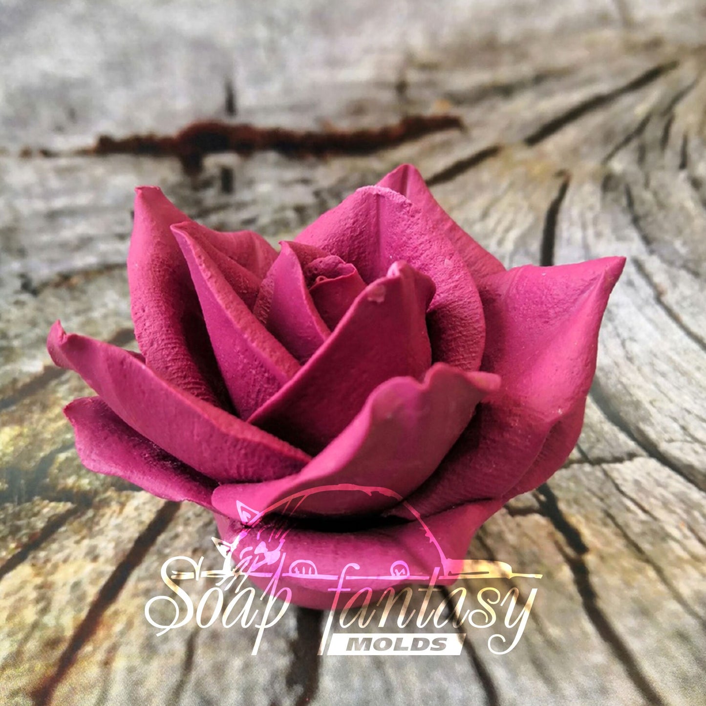 Medium rose "Velvet night" silicone mold for soap making