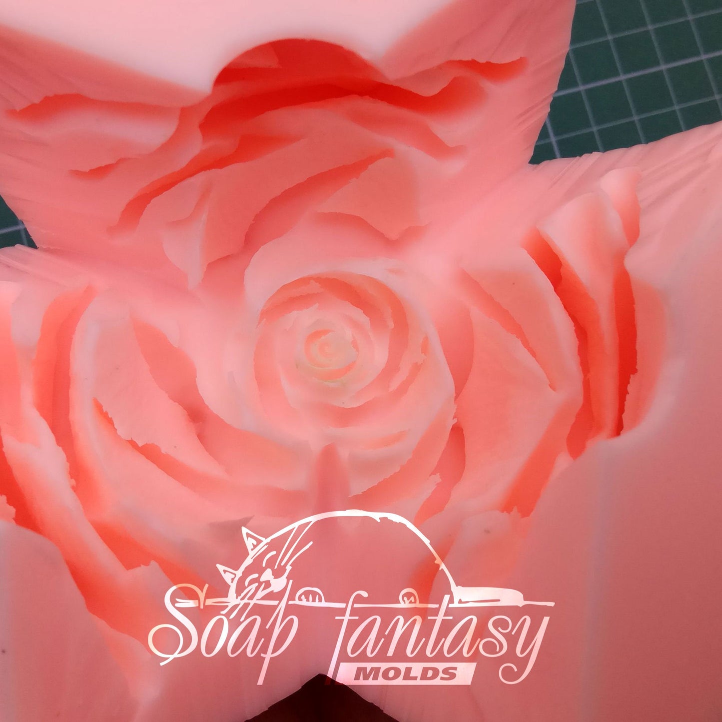 Rose "Green Tea" silicone mold for soap making