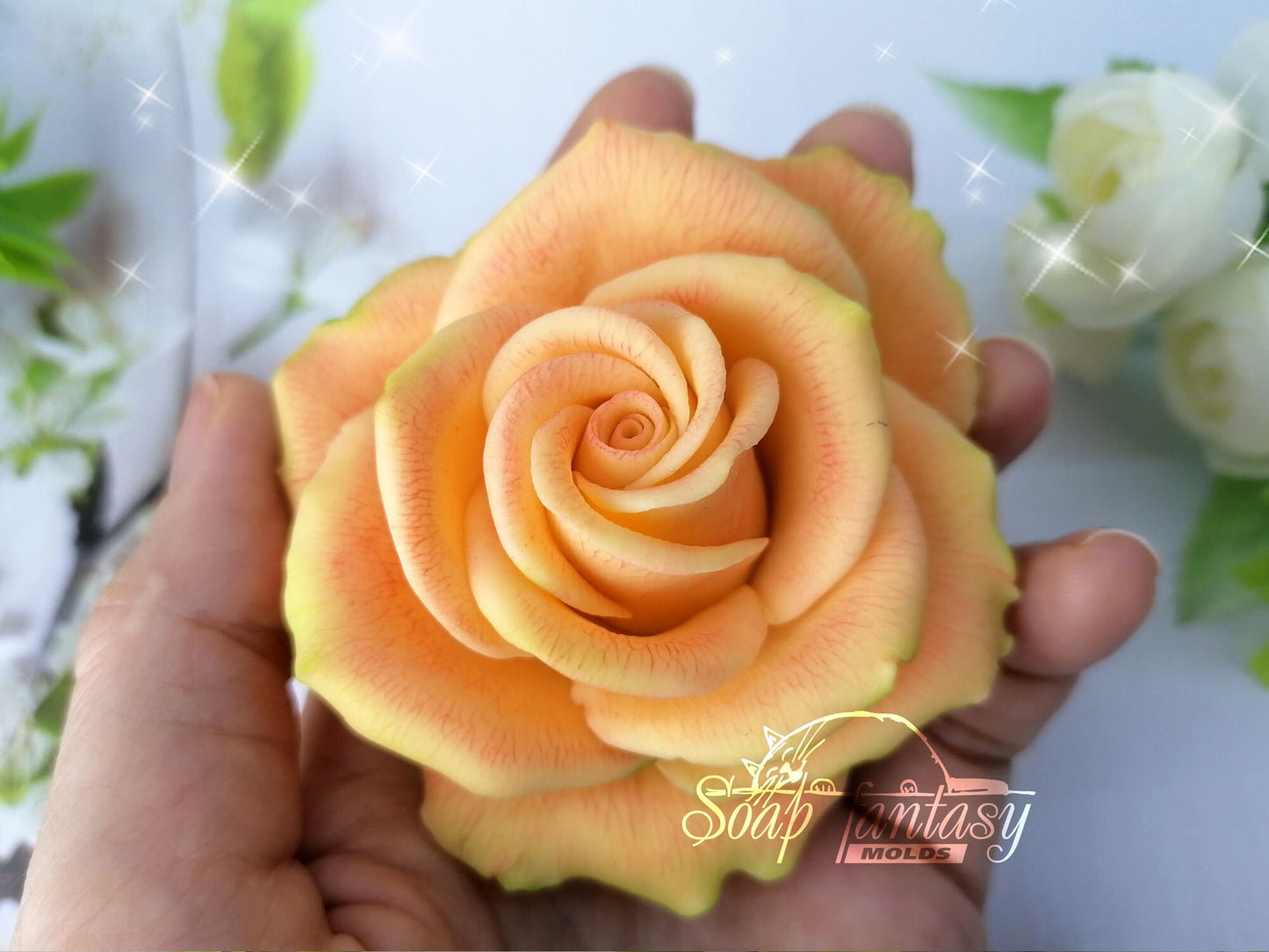 Rose "Sunrise" silicone mold for soap making