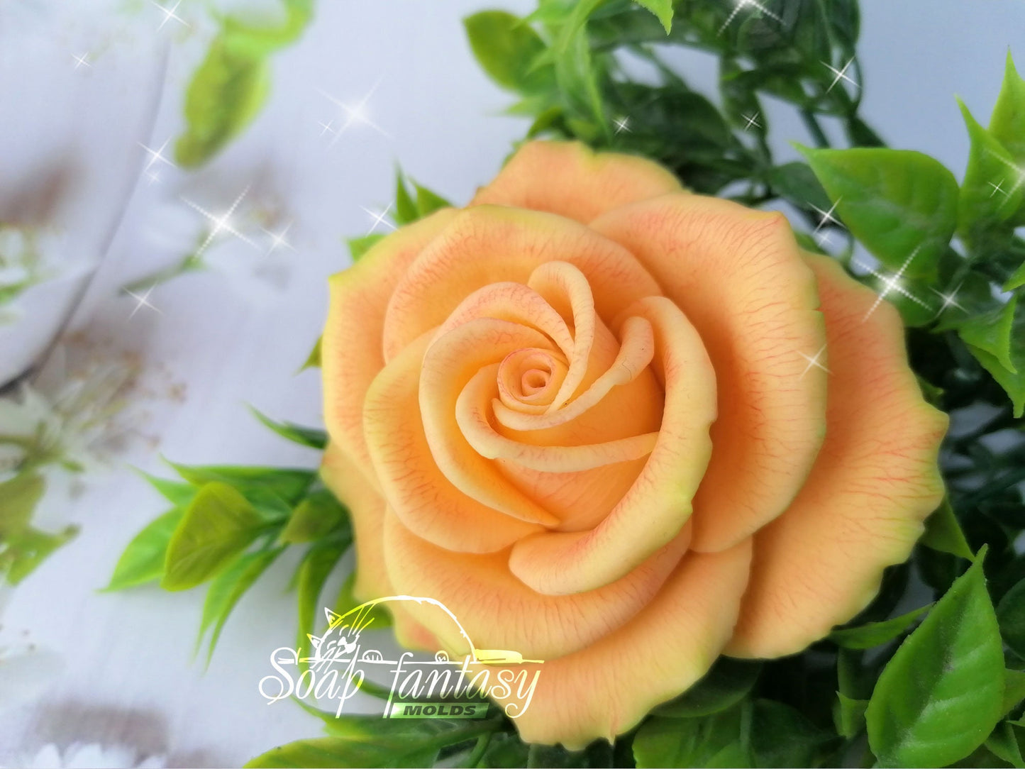 Rose "Sunrise" silicone mold for soap making