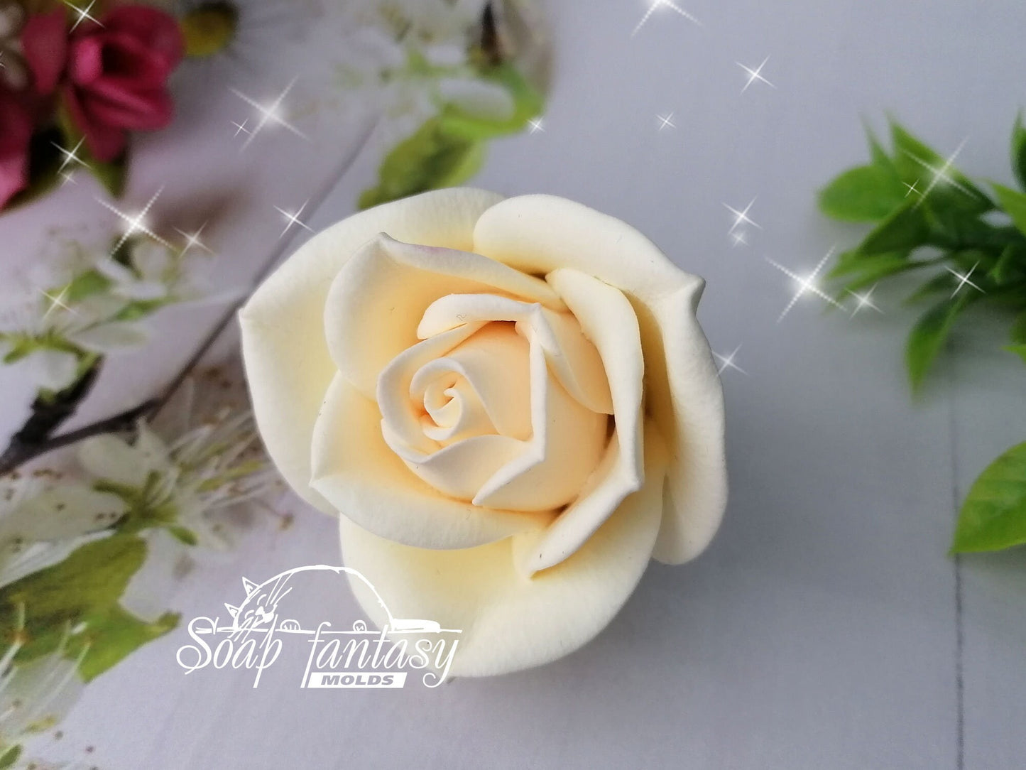 Rosebud "Annette" silicone mold for soap making