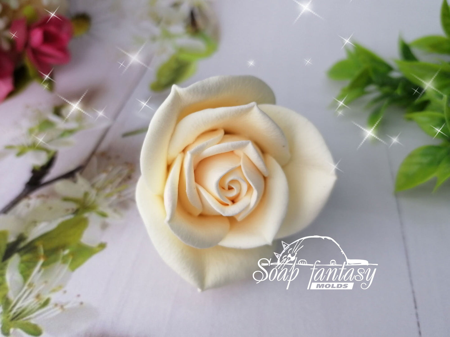 Rosebud "Annette" silicone mold for soap making