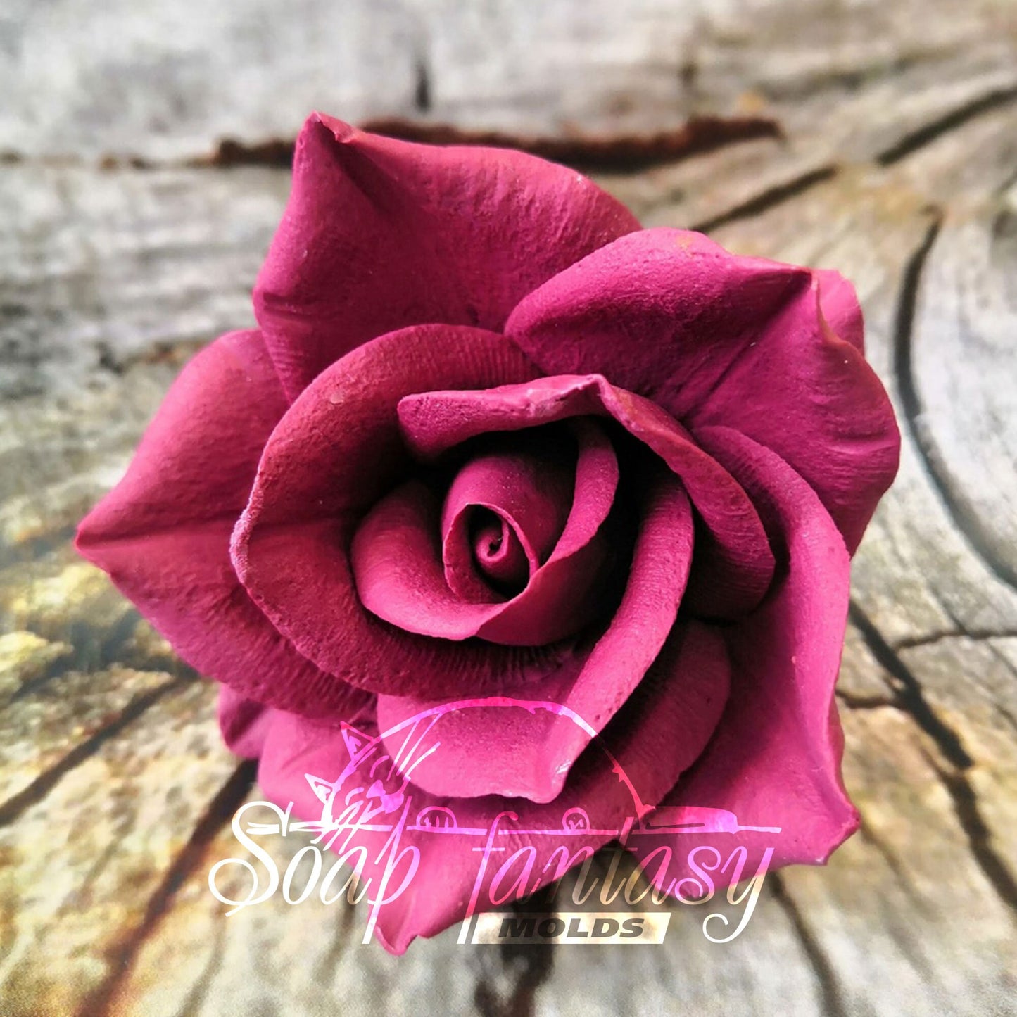 Medium rose "Velvet night" silicone mold for soap making