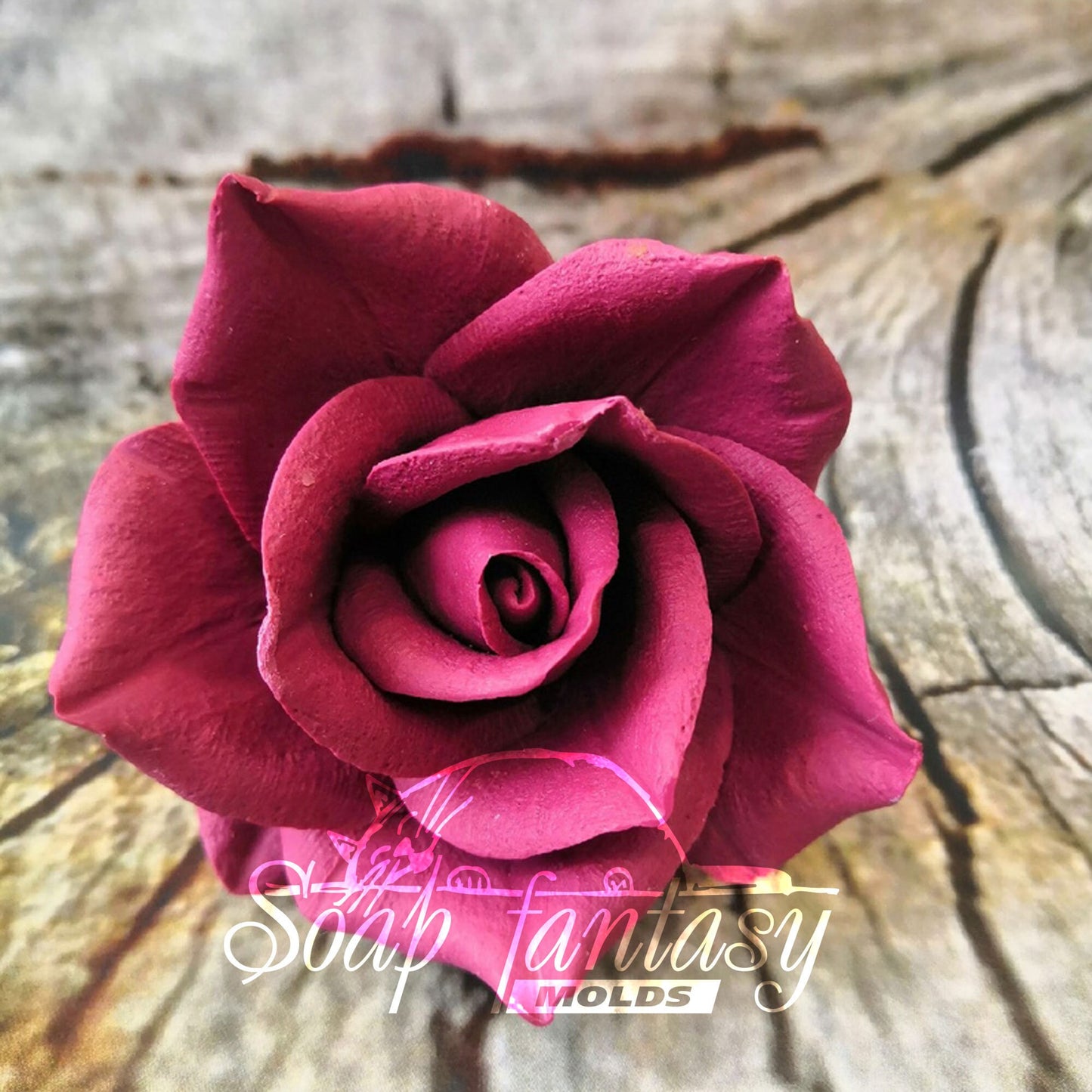 Medium rose "Velvet night" silicone mold for soap making