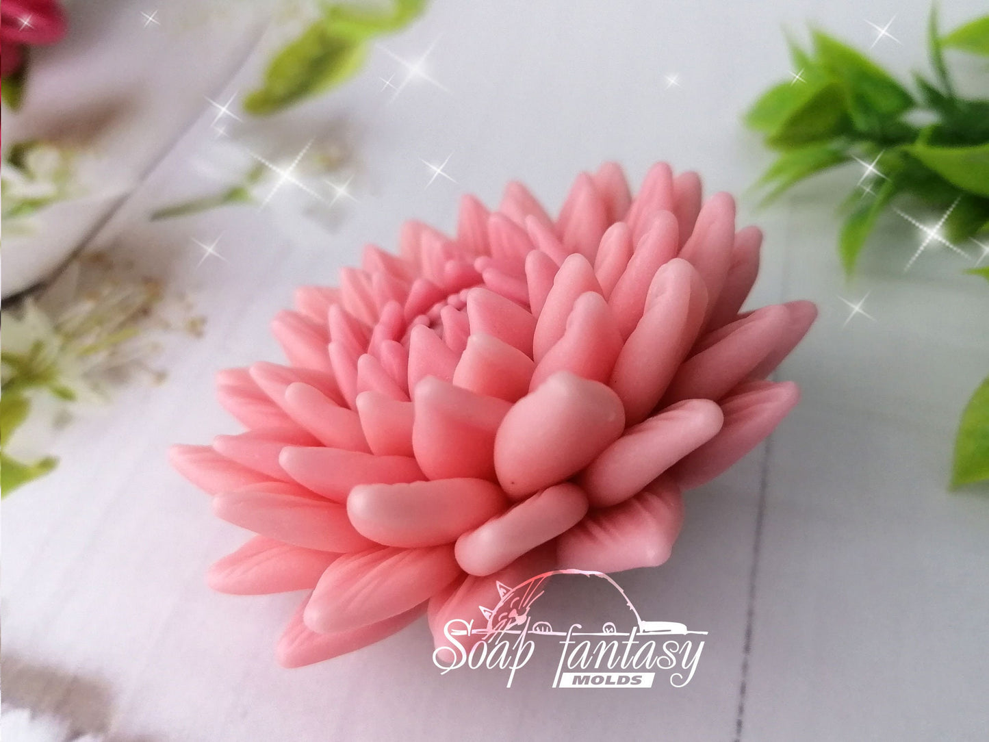 Chrysanthemum "Elissa" silicone mold for soap making