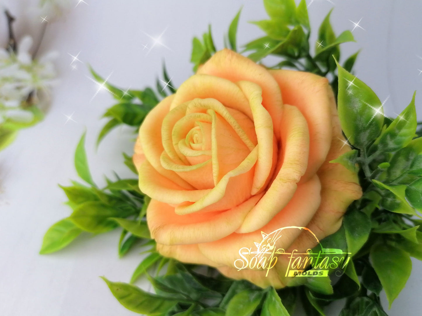 Big rose Symphony flower silicone mold (mould) for soap making and candle making