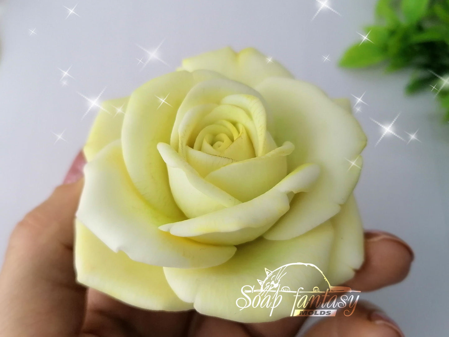 Aphrodite Rose flower silicone mold (mould) for soap making and candle making
