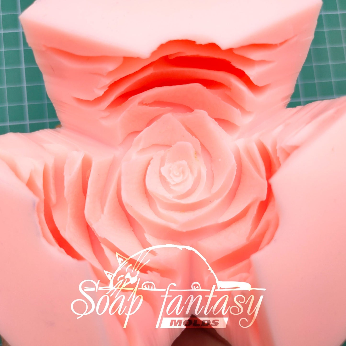 Big rose Symphony flower silicone mold (mould) for soap making and candle making