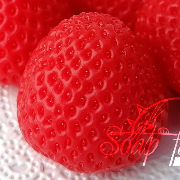 Big strawberries silicone mold (mould) for soap making and candle making