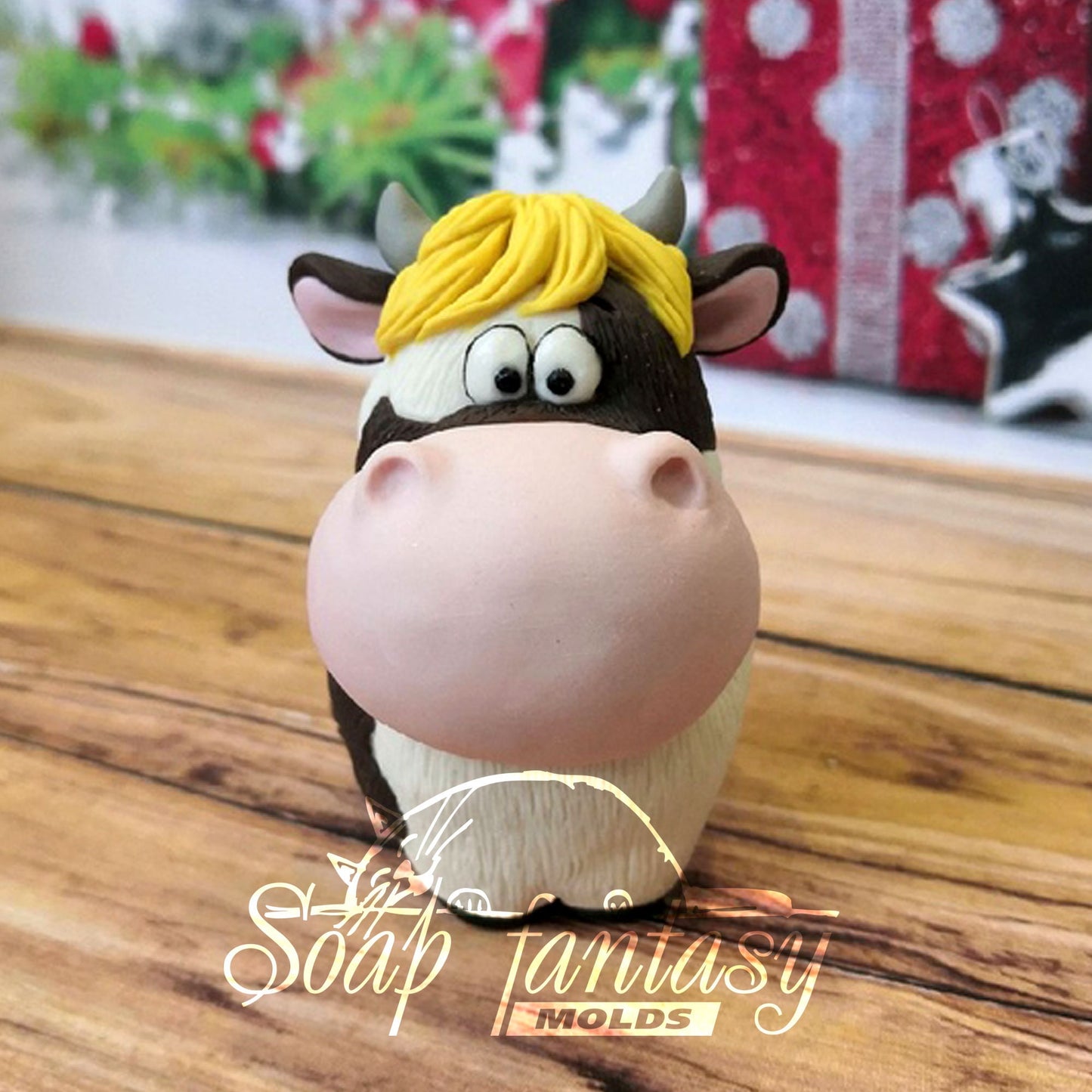 Funny bull silicone mold for soap making
