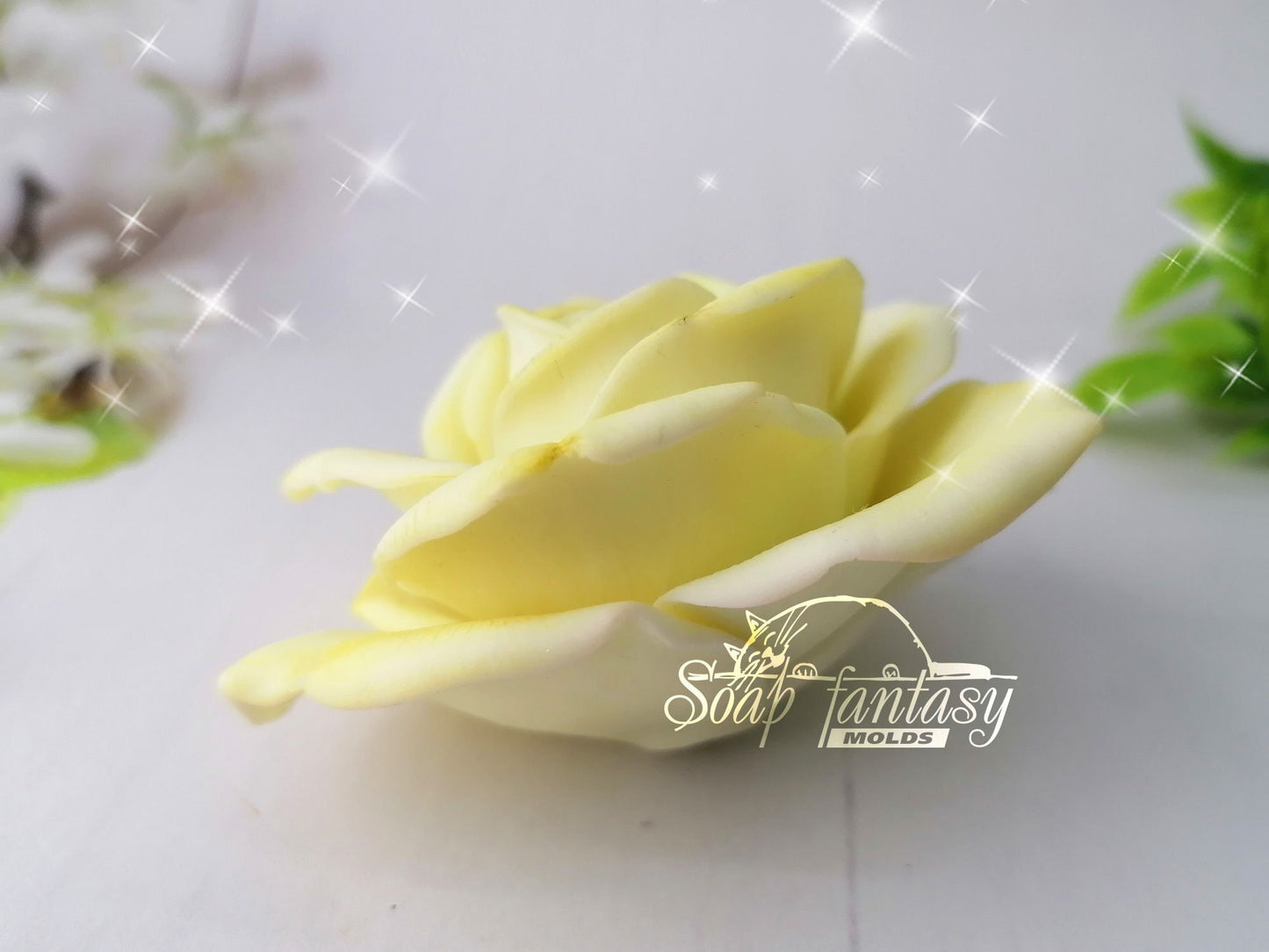 Aphrodite Rose flower silicone mold (mould) for soap making and candle making