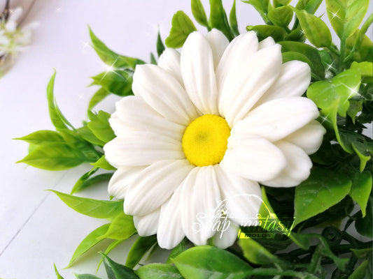Chrysanthemum daisy bloom silicone mold (mould) for soap making and candle making 