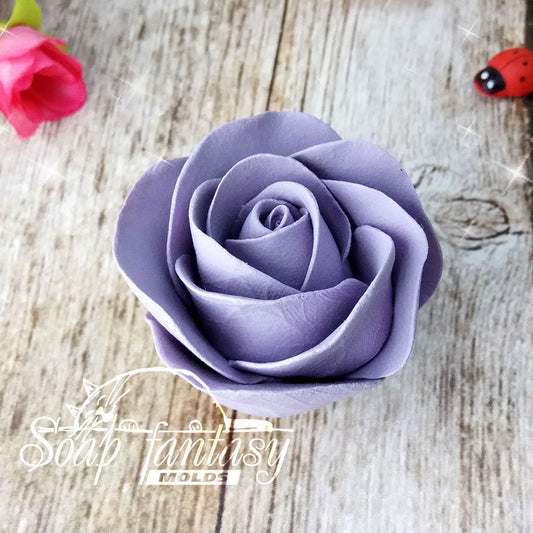 Thin Rose #1 (with thin petals) Silicone Soap Mold - for soap making, Craft & Hobby