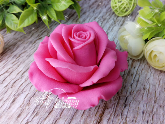 Rose "Flamingo" Silicone Soap Mold - for soap making, Craft & Hobby