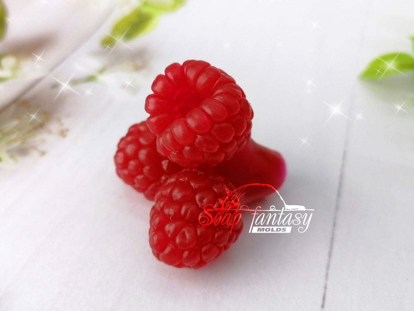Triple raspberries bouquet inserts silicone mold for soap making
