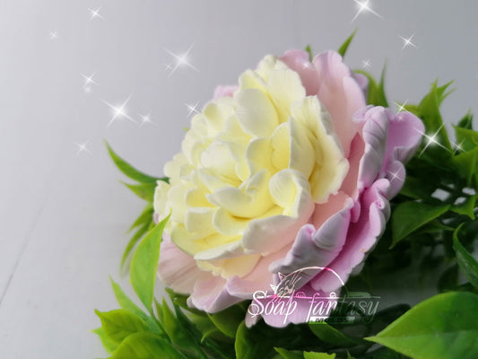 Peony "Pink charme" Silicone Soap Mold - for soap making, Craft & Hobby