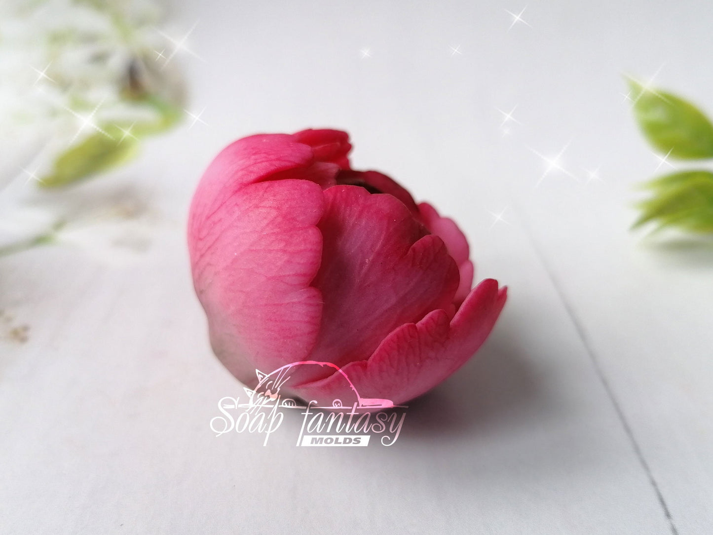 Peony "Sweet Harmony" buds flower silicone mold for soap making