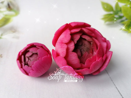 Peony "Sweet Harmony" buds Silicone Soap Mold - for soap making, Craft & Hobby