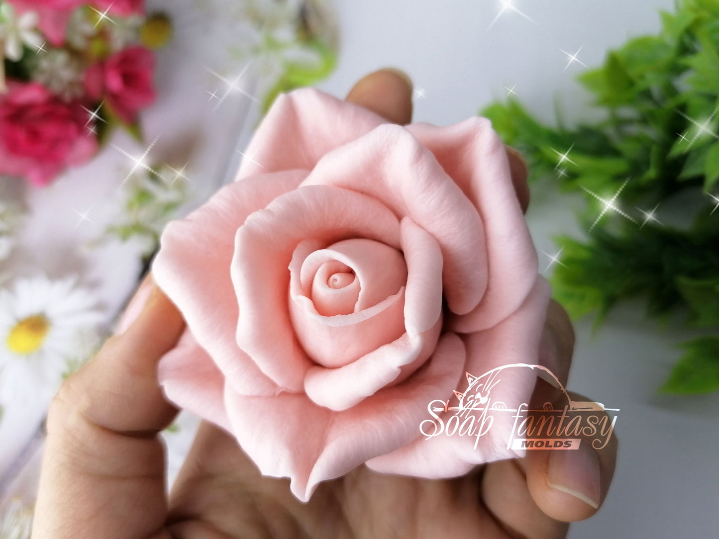 Rose "Stacy" Silicone Soap Mold - for soap making, Craft & Hobby