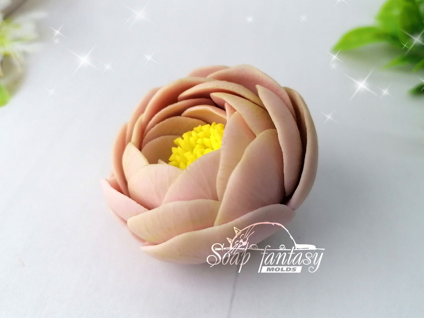 Ranunculus "Petite Elegance" flower silicone mold for soap making