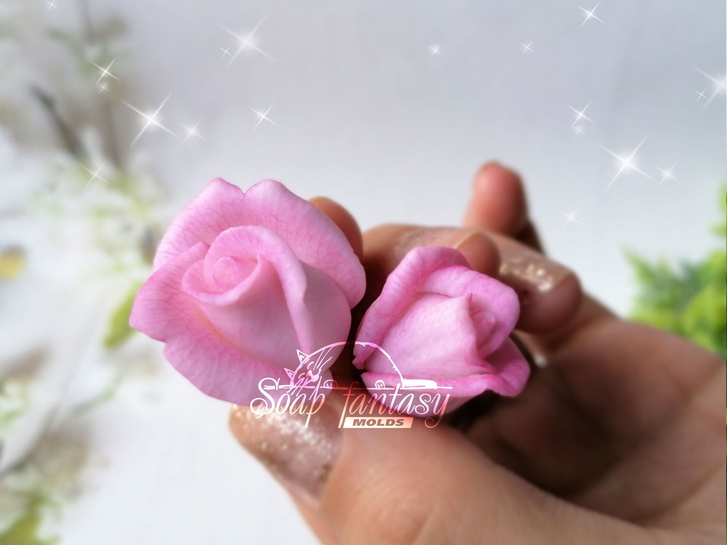 Miniature roses "Tiny sparkle" Silicone Soap Mold - for soap making, Craft & Hobby
