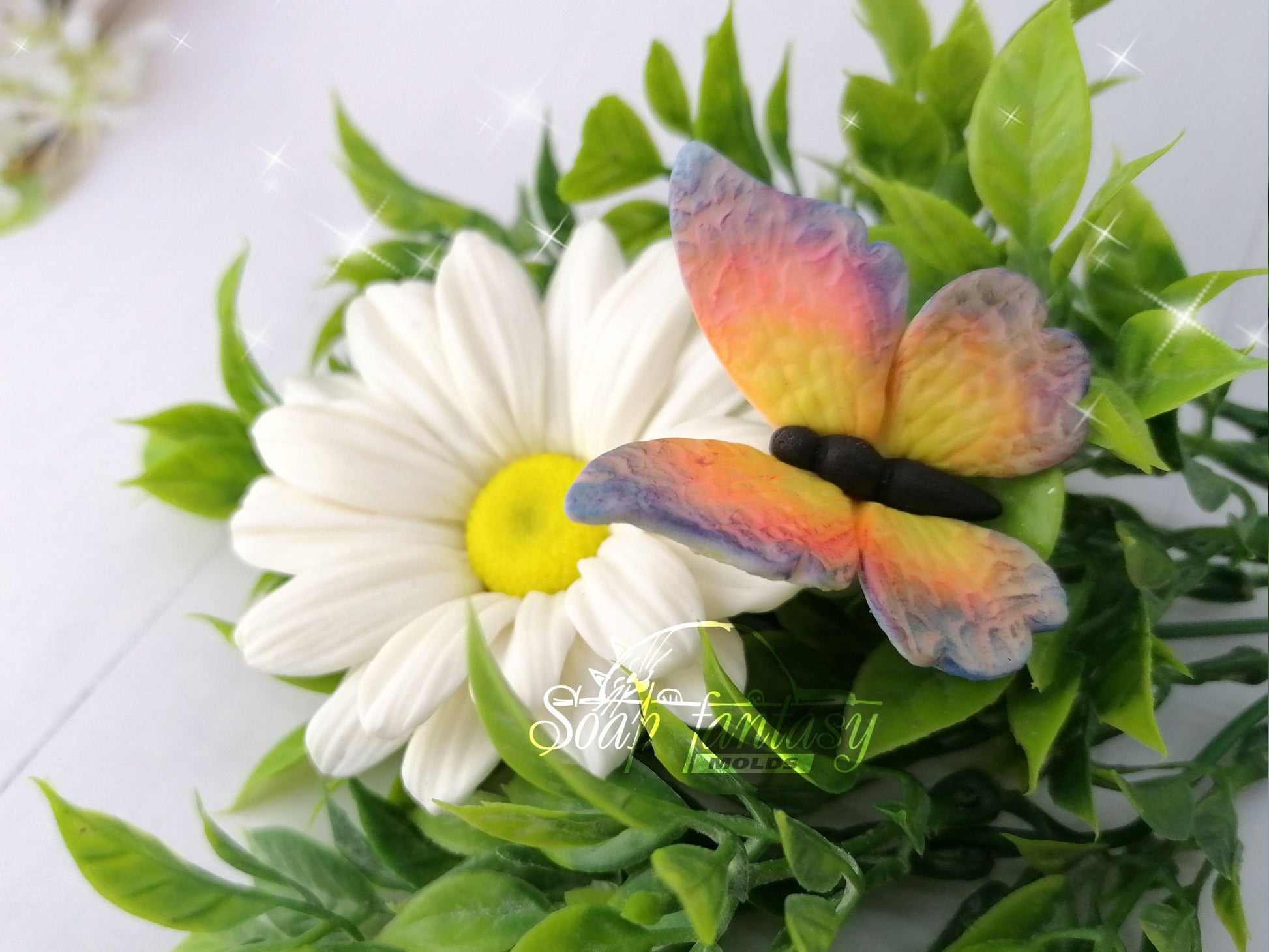 Butterfly bouquet inserts silicone mold (mould) for soap making and candle making